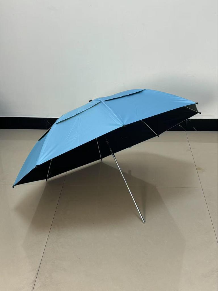 23-inch Breathable Double-Layer Beach Chair with 360° Adjustable Sun Umbrella