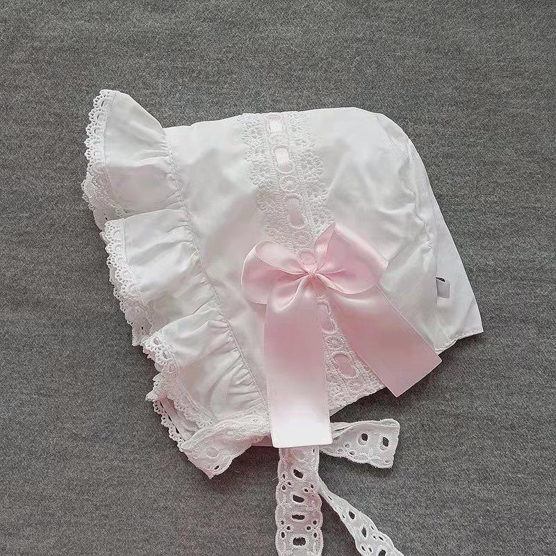 Pilger viktorianische Haube Lolita Mädchen Vintage Rüschen Dienstmädchen Cosplay Kostüm Zubehör Spitze Schleife Hut für Frauen Geschenk Kürbis Mütze