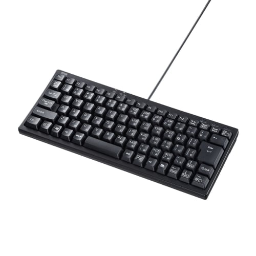 Sanwa Supply Compact keyboard with USB hub SKB-KG3UH3BK Black