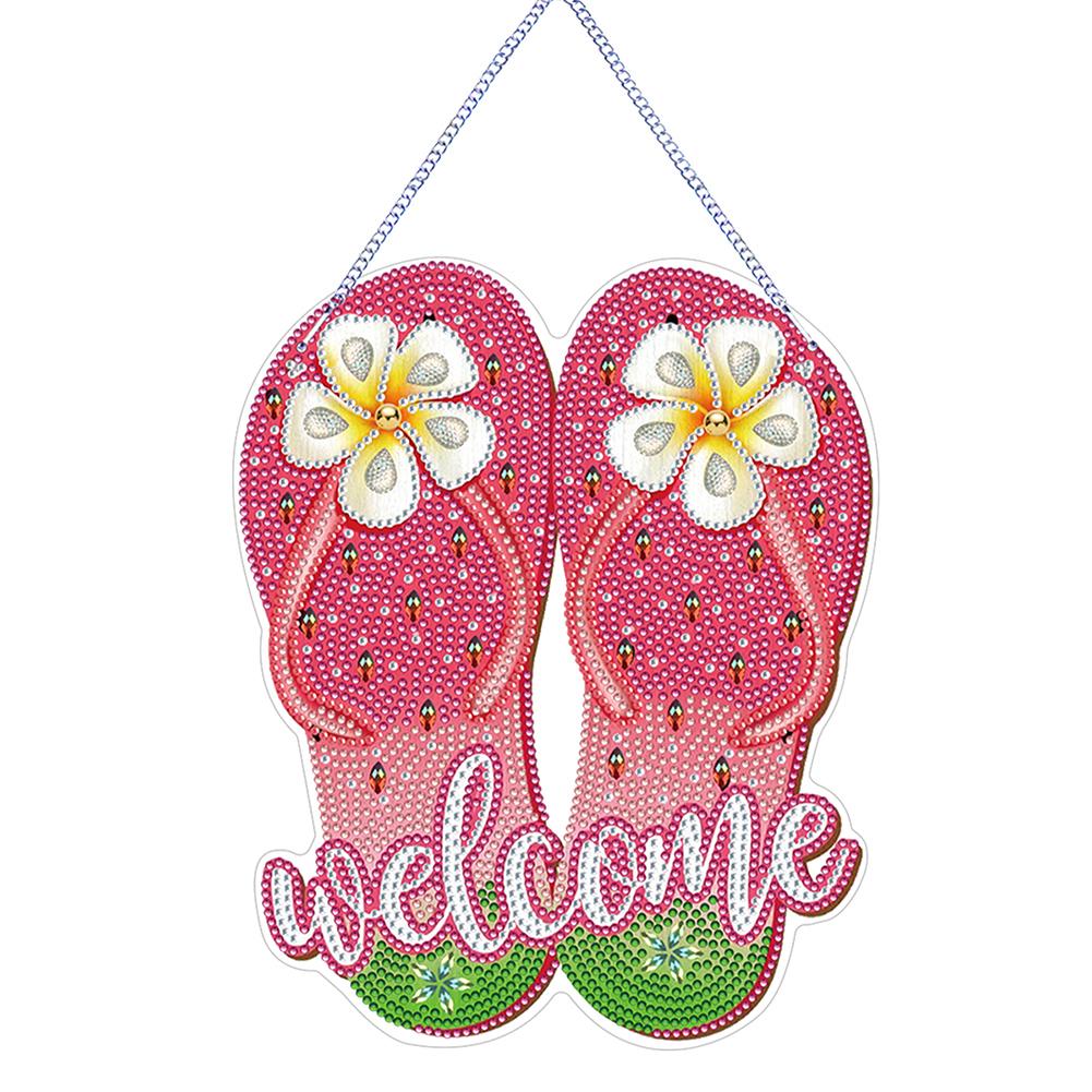 Acrylic Summer Vibe 5D DIY Diamond Painting Dots Pendant Rhinestone Diamond Art Window Pendants for Garden Window Decor