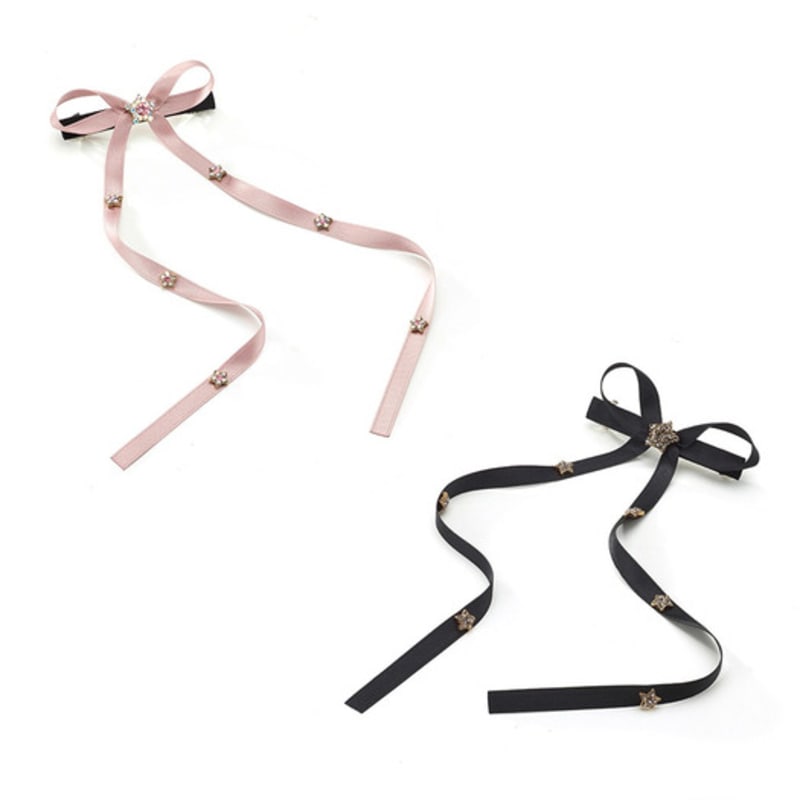 

FINDELISE Signature New Etoile Long Ribbon Pin (Mini) BLACK
