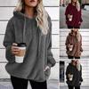 Women's Fuzzy Sherpa Sweatshirt Fluffy Pullover Hoodie Casual Loose Fleece Jumper for Daily Wear Outdoor Activities