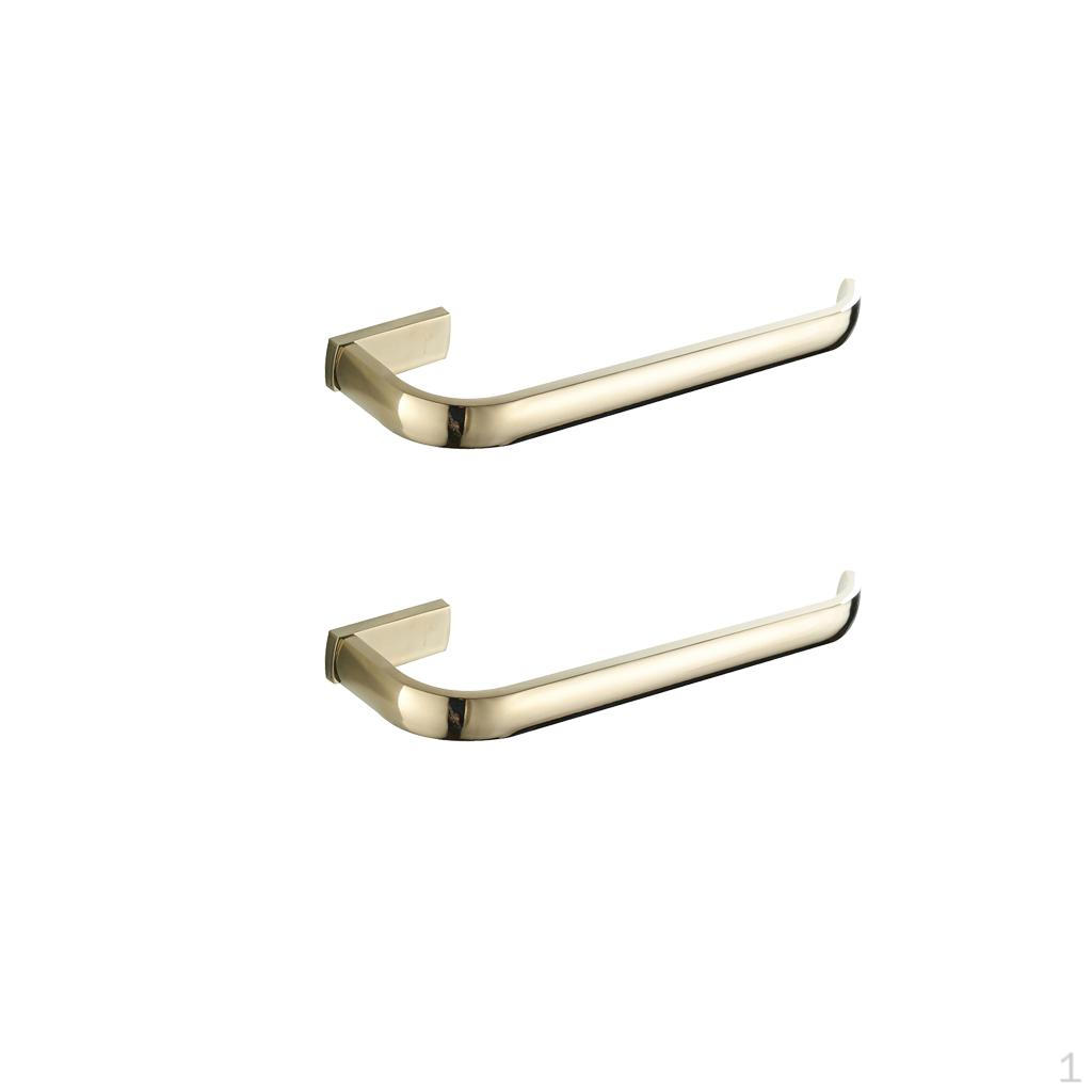 

2Pcs Bathroom Roll Tissue Paper Brass Towel Rack