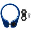 31.8 34.9mm Aluminum Alloy Ultralight Bike Seat Tube Lock Clip Bicycle Seatpost Clamp(Blue 31.8mm )