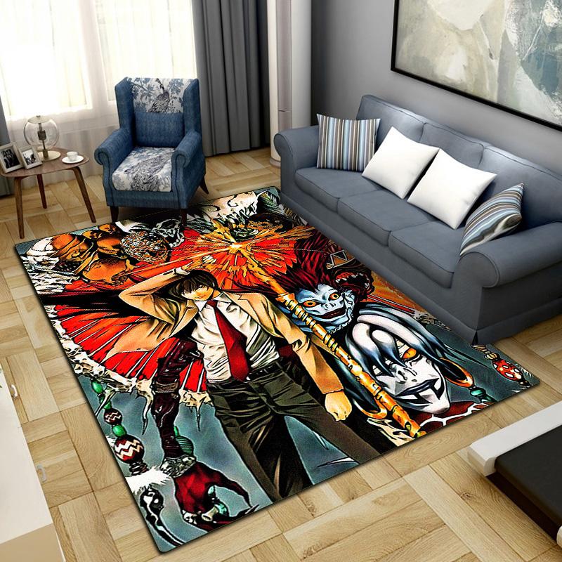 Death Note Poster Rug for Home Decoration,Washable Non-slip Large Rug Floot Mat LXRa28