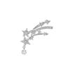 VENDOME BOUTIQUE Shooting Star Brooch Cubic Zirconia Silver-Plated VBMV5675 UT Elegant Festive Gift