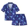 Småbarn Barn Baby Gutter og Jenter Printed Pyjamas T-skjorte shorts Sett