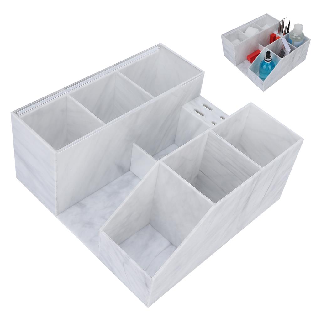 Eyelash Grafting Tool Storage Box Nail Art Tattoo Tool Storage Case Organizer for Salon (White)