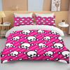 Pink Skull Print Bedding Set Duvet Cover 1 Duvet Cover 2 Pillowcases Adult and Children Bedding Set Luxury Grils Gift Full Size