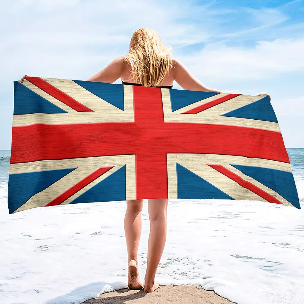 Britische Flagge Badetuch, UK Schnelltrocknend Saugfähig Übergröße Sandfrei Sandfest s Extra Groß