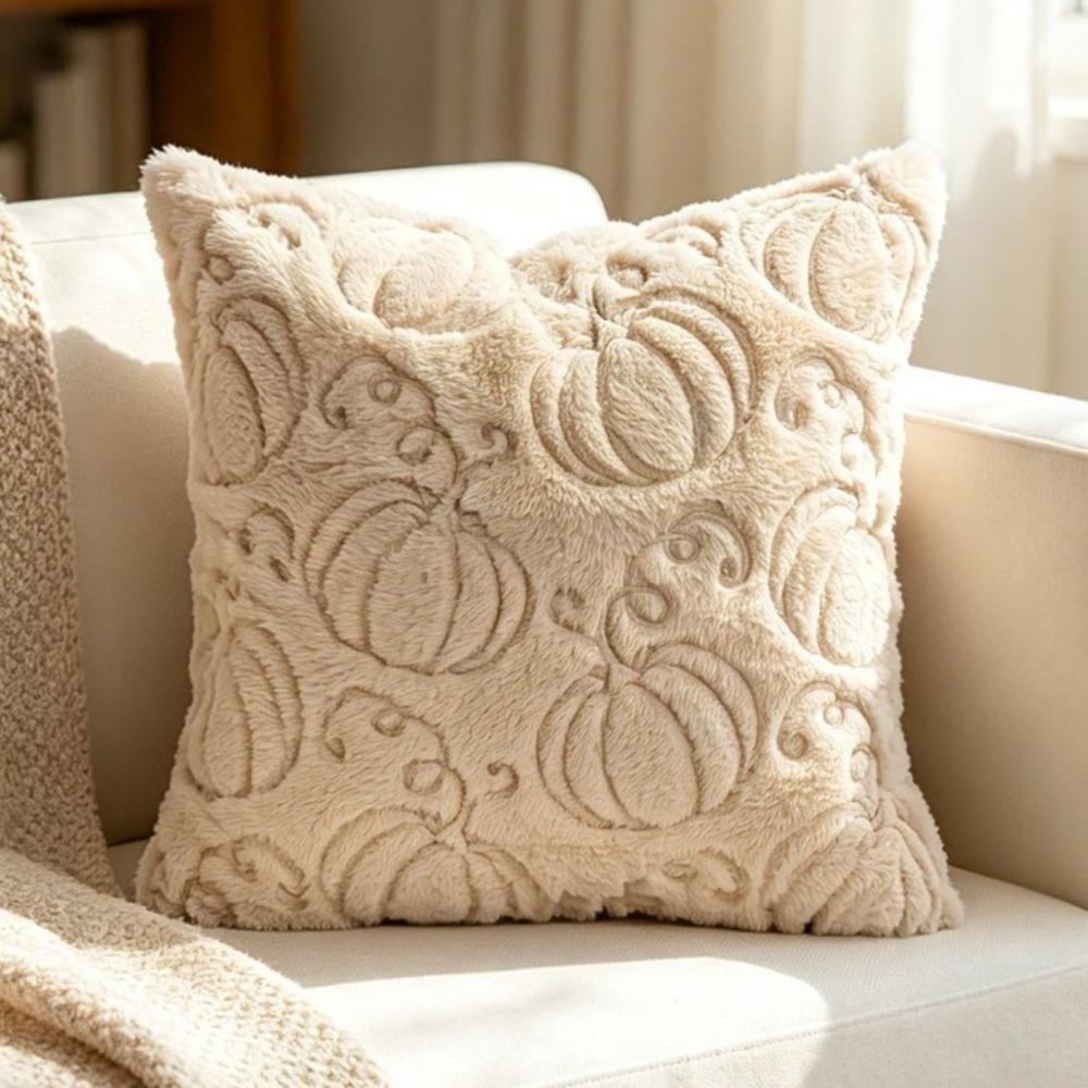 Pumpkin Pattern Cushion Covers Zipper Closure Pillowcases Hallow Throw Pillow Covers Sofa Decor Pumpkin Pattern