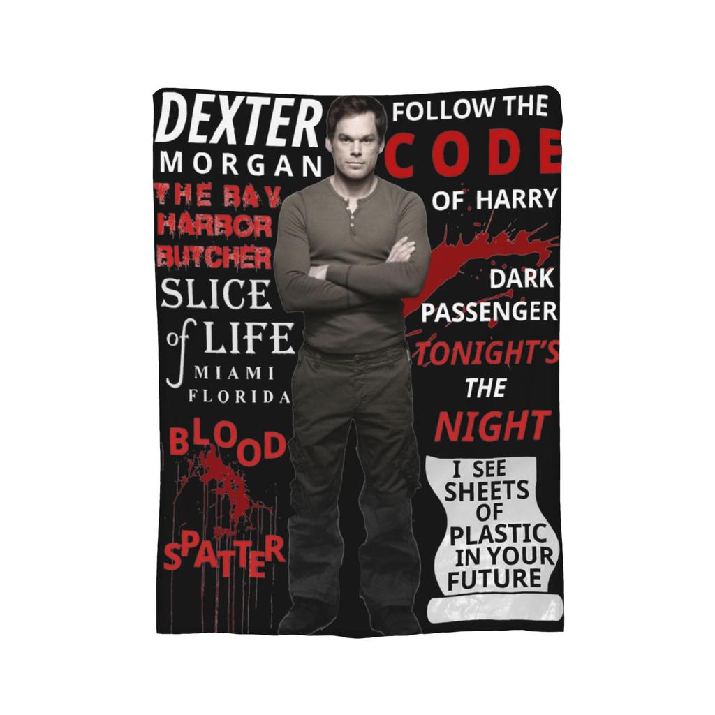 Dexter Morgan Tv Show Blankets Fuzzy Throw Blanket Summer Air Conditioning Portable Soft Warm Bedspreads,