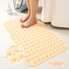 Super Absorbent Shower Bath Mat Bathroom Rug Anti-Slip Antibacterial Suction Cup Massage Foot Pad Bathroom Accessories Set