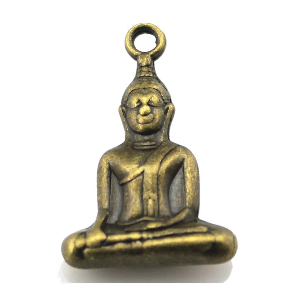 Buddha Statues Charms Multi Color Alloy Pendants For Spiritual Zen Jewelry Making