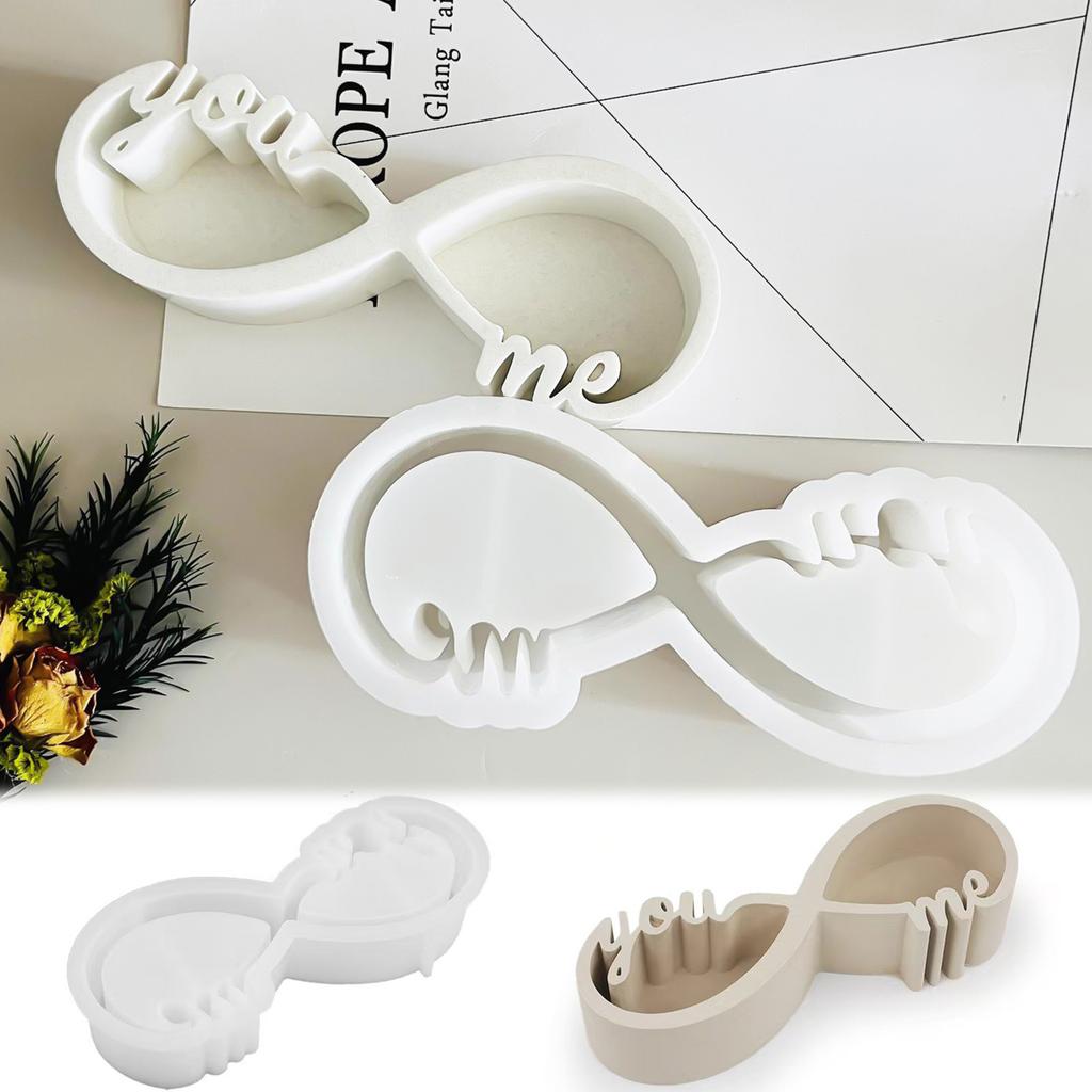 Silikon-Gussform, Kerzenhalterform, Aufbewahrungsbehälterform für Spiegelpaar, DIY Zement-Verputzprozessform