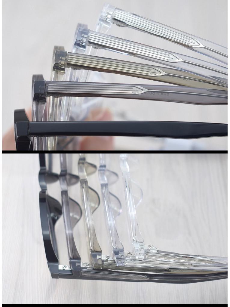 Trendy Women's and Men's Polygonal Net Red Glasses - Full Frame TR90 Plano Transparent Eyewear