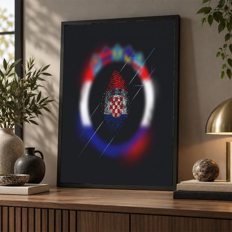 Croatia Football Diamond Painting Kit 5D Full Drill DIY Diamond Mosaic Wall Art Home Decor