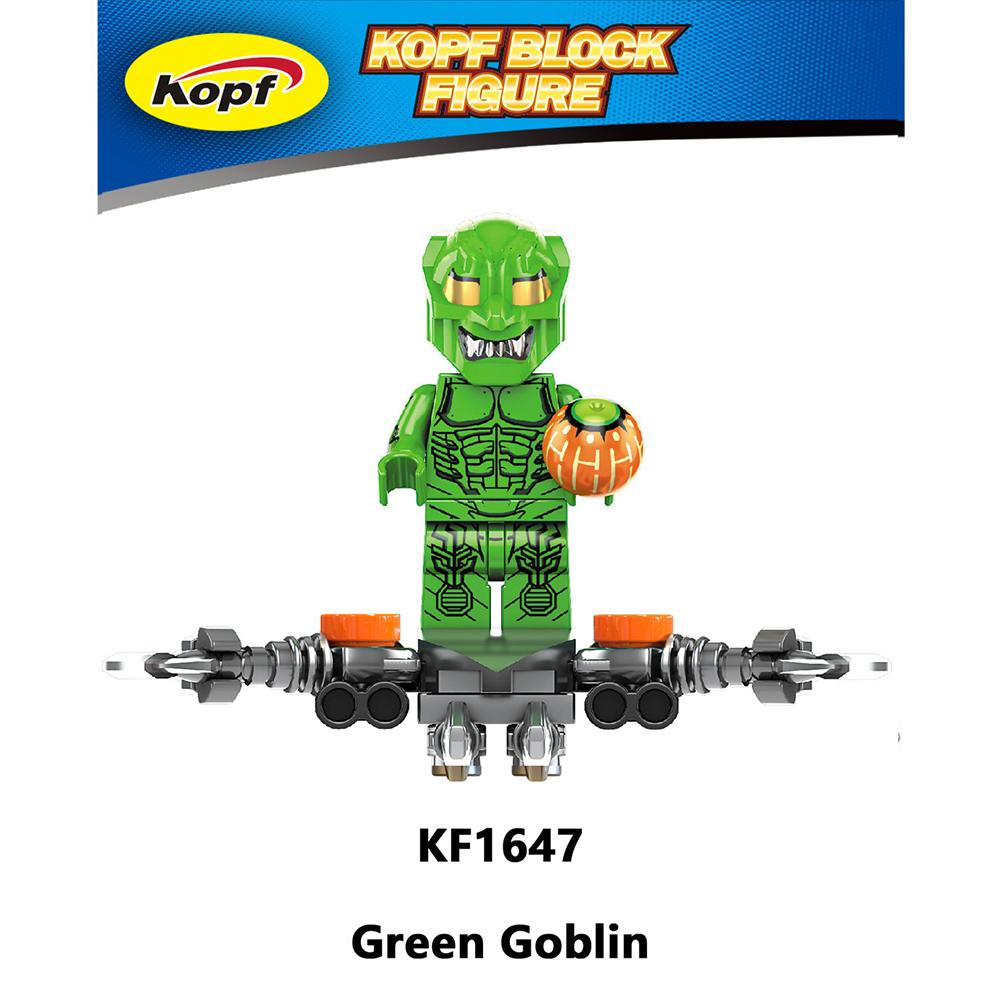 Stavebnicové bloky Minifigurka Hračka Super hrdina série Iron Spider-man Green Goblin Dr. Chobotnice sestavené stavební bloky