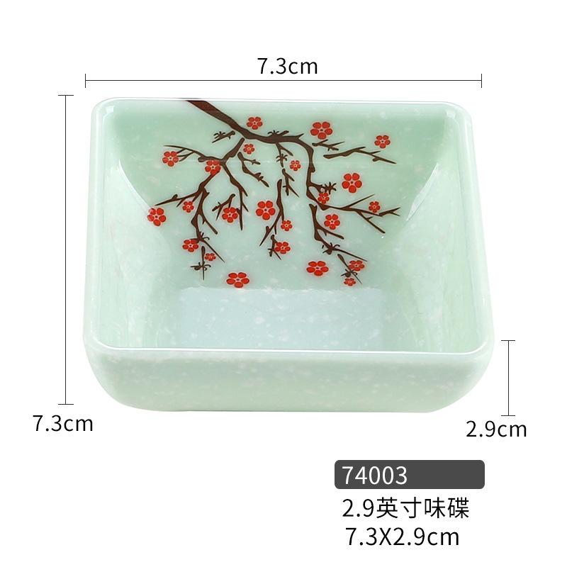 Melamin Soßenschale Teller im chinesischen Stil Schöne Blume Gewürzschalen Soja Essig Sushi Kochen Imitation Porzellan Geschirr