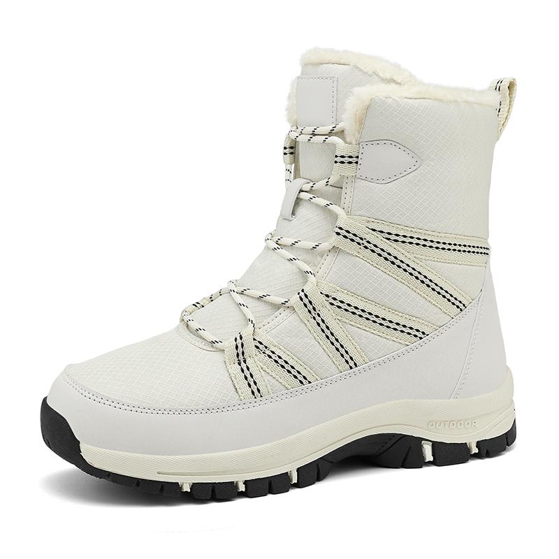 Large Size Women's Snow Boots Comfortable Warm Waterproof Non-Slip Cotton Shoes for Cold Weather