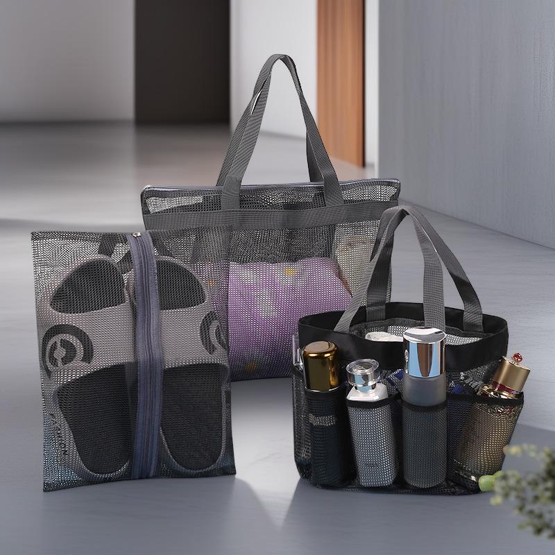 Portable Multi-Pocket Mesh Beach and Travel Bag