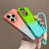 Gradient Color Wrist Strap For Magsafe Magnetic Case For iPhone 16 15 14 13 12 11 Pro Max Plus Candy Lanyard Chain Cover