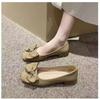 Fashion Bow Shallow Mouth Single Shoes Women Autumn New Soft-soled Comfortable Beanie Shoes womens Fashion French Flat-soled womensshoes