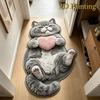 Imitation Cashmere Cat Floor Mat Thickened Water Absorbent Non-Slip Soft Rug for Bathroom Bedroom Front Door Decor