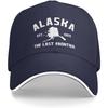 Alaska The Last Frontier Gifts for Women Men Navy Blue Men Hat Adjustable Sport Golf Baseball Cap Hats Dad Caps