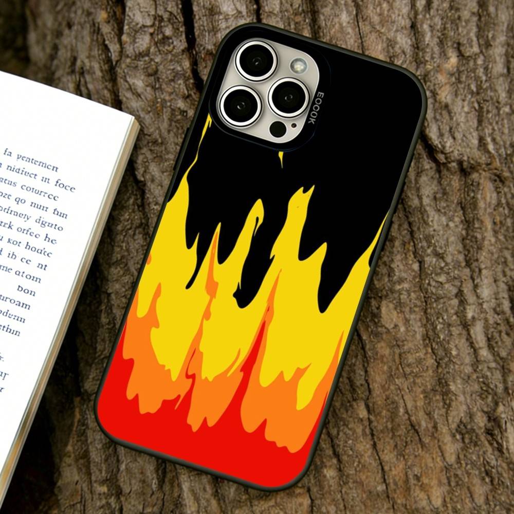 Fire Phone Case For iPhone 17,16,15,14,13,12,11 Plus,Pro Max,XS,Colored Silver Plated Inside Cover