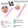 Swirl Resin Diamond Painting Pen Double-Ended Drill Pen with 2 Metal Tips Ergonomic Handle for 5D Diamond Art Craft