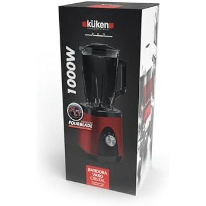 Batteur en verre 1,5 l 1 000 W KUKEN Rouge