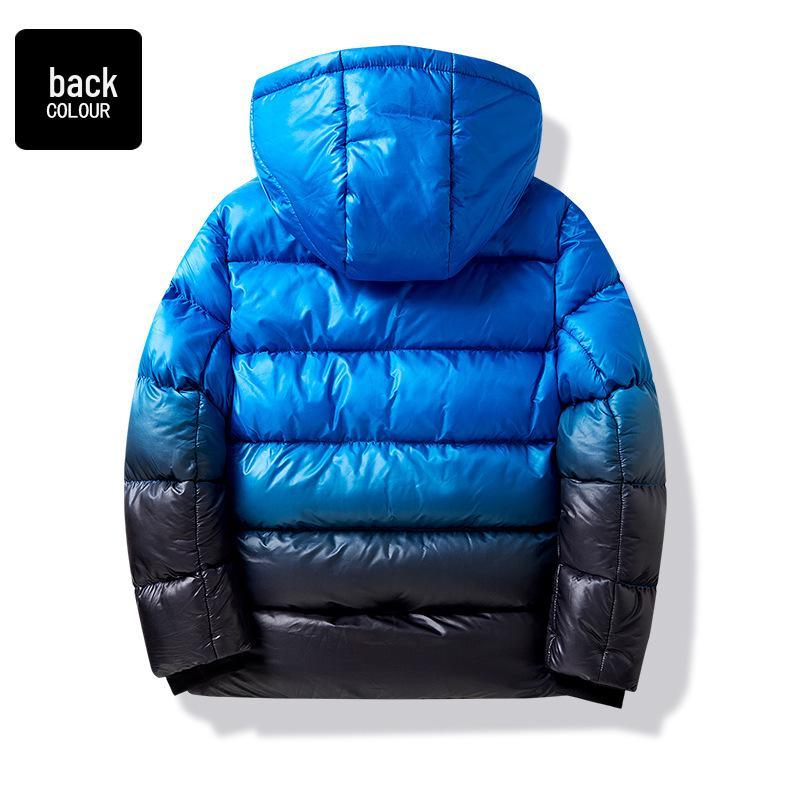 Zimní péřová bunda s kapucí pro chlapce s grafenovým ohřevem – Silný, teplý bavlněný kabát pro starší děti