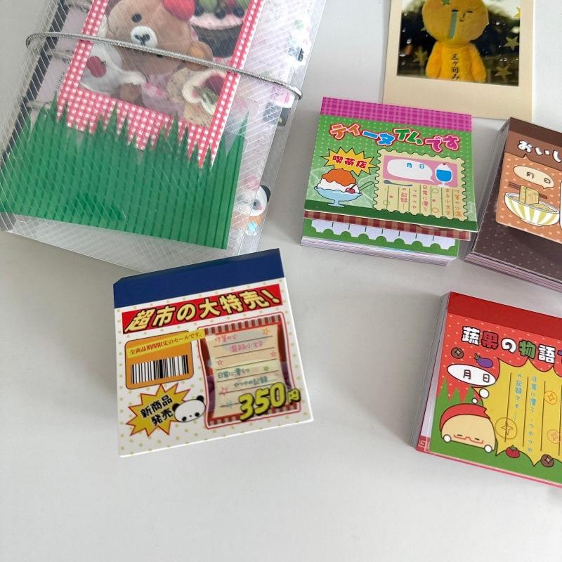 50Sheets Japanese Style Ancient Self-Adhesive Sticky Notes Message Stickers Kawaii Scrapbooking Note Stationery Supplies