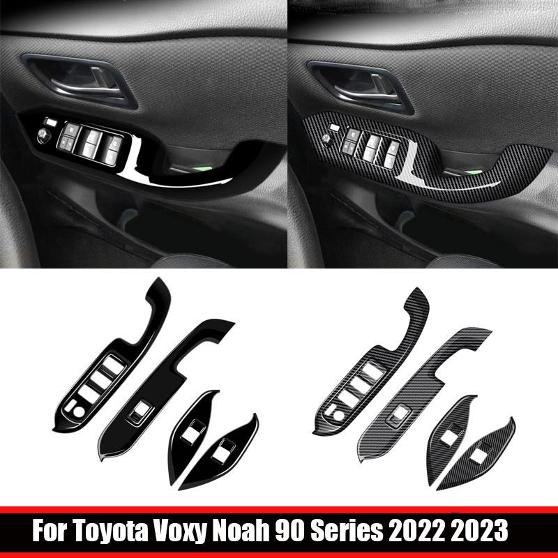 RHD For Toyota Voxy Noah 90 Series Window Glass Lift Button Switch Cover Trim Door Armrest Panel cover accesorios