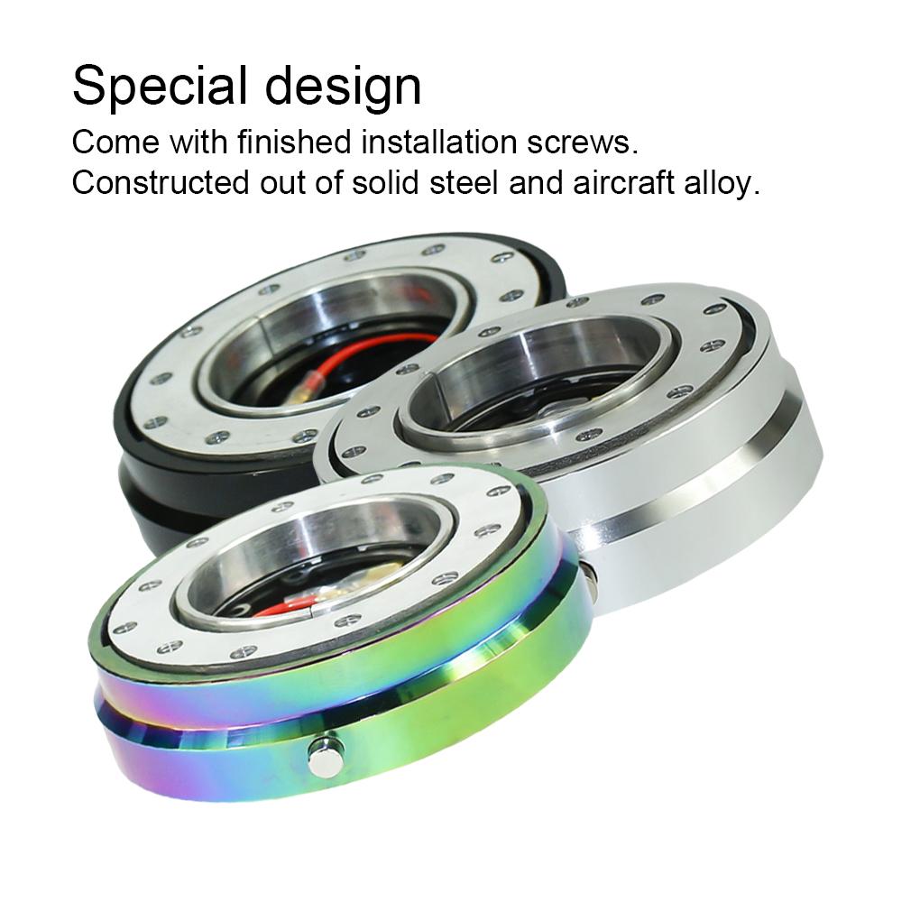 Car Steering Wheel Fast Release Thin Hub Adapter Replacement Silver