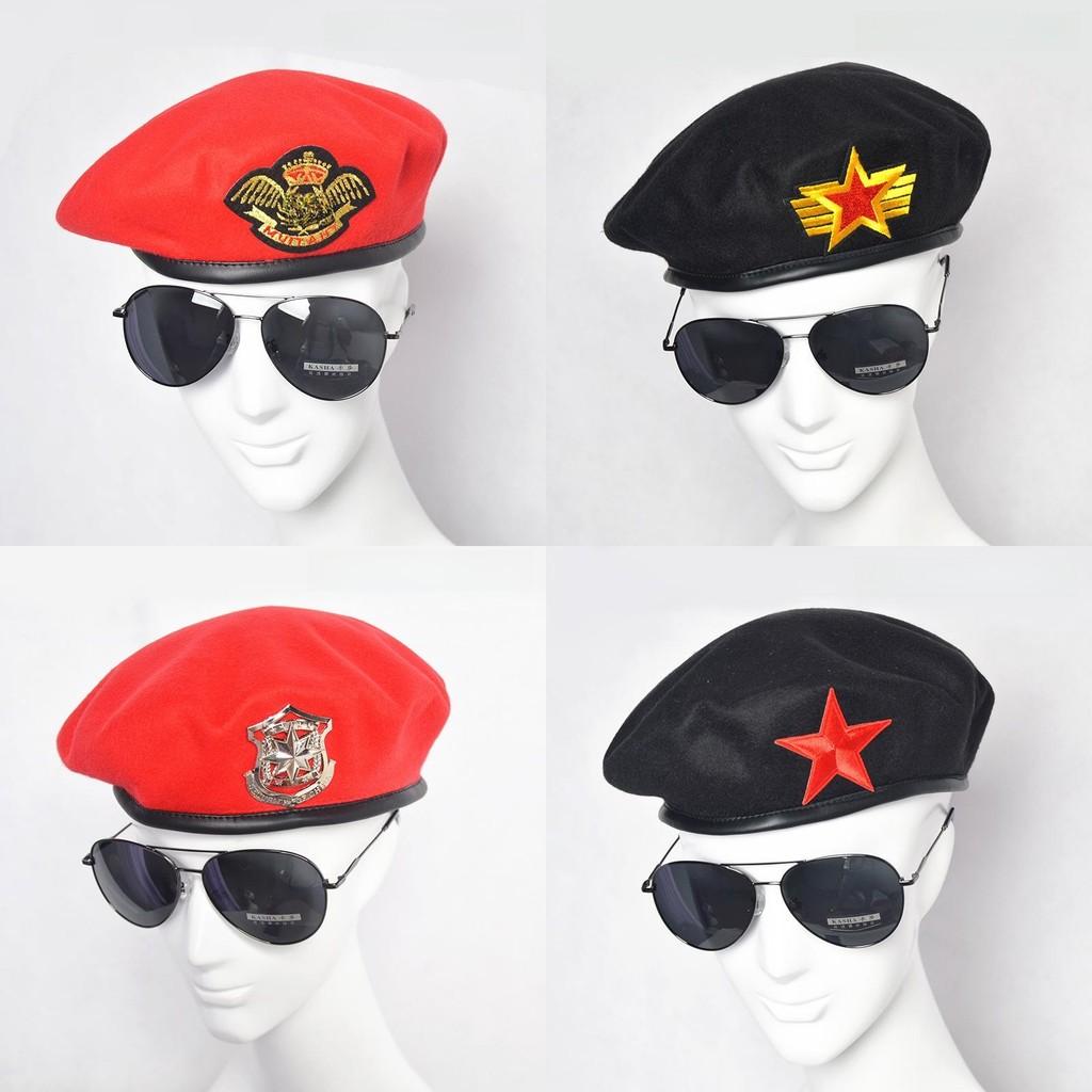 Marvel Logo Wool Beret Hat With Retro British Style And Uv Sunshade For Adults