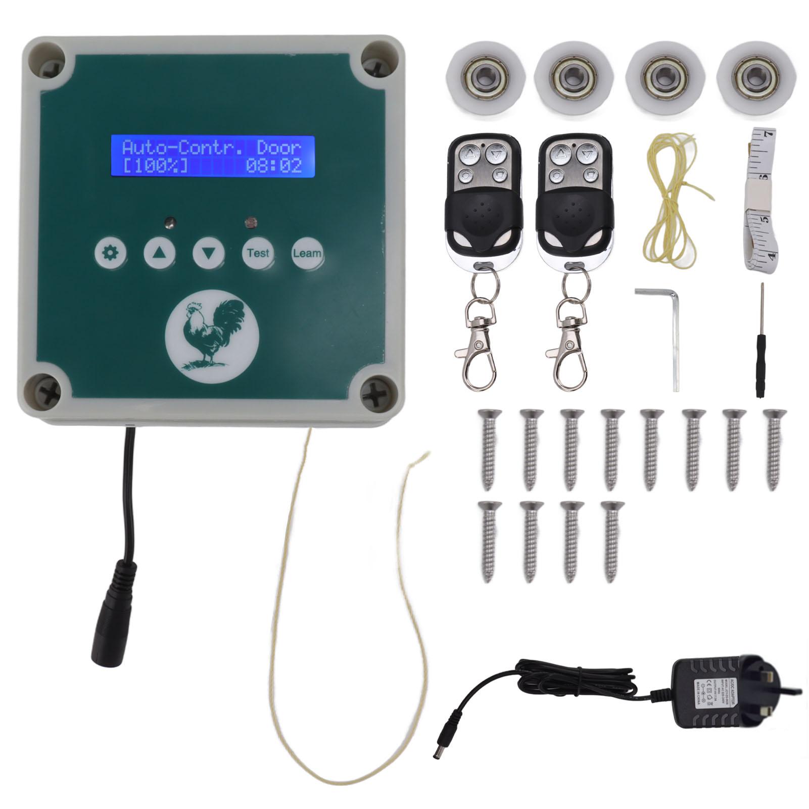 

Automatic Chicken Coop Door Opener Electric Poultry House Door Motor Kit ABS 100 To 240V with Remote Control for Home