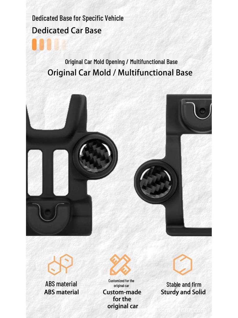Modern Car Mount Base with Dashboard & Air Vent Clip, Includes Air Freshener