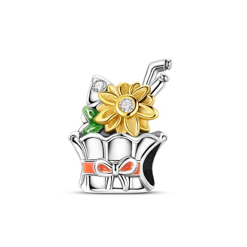 Copper Golden Autumn Series Charms Maple Leaves Pendants Pumpkin Beads Fit Original Bracelet Diy Jewelry Gift