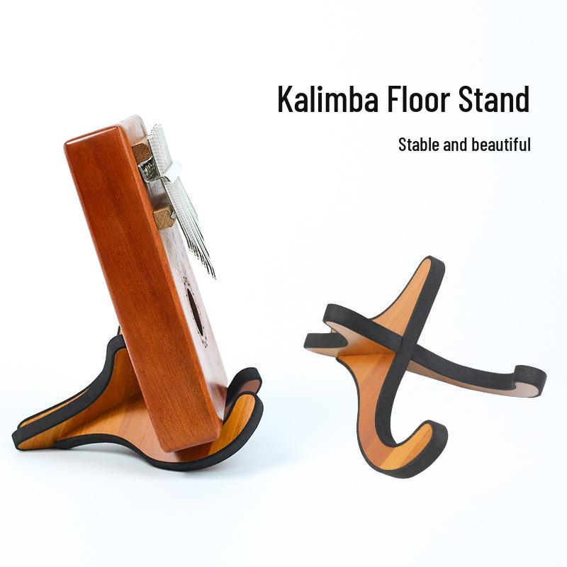 Kalimba Thumb Piano & Ukulele Foldable Wooden Display Stand