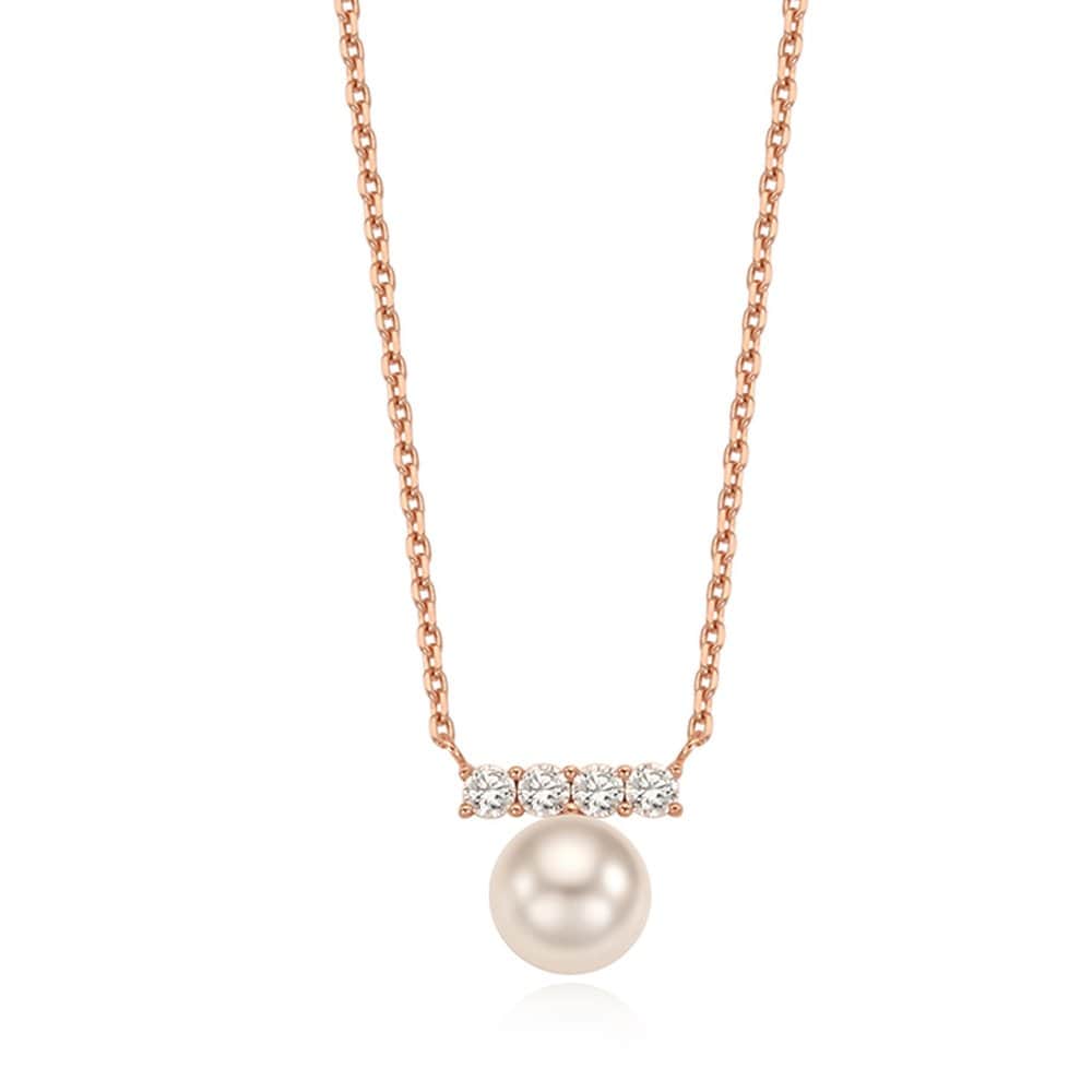 STONEHENGE Silver Pearl Necklace Sc1759
