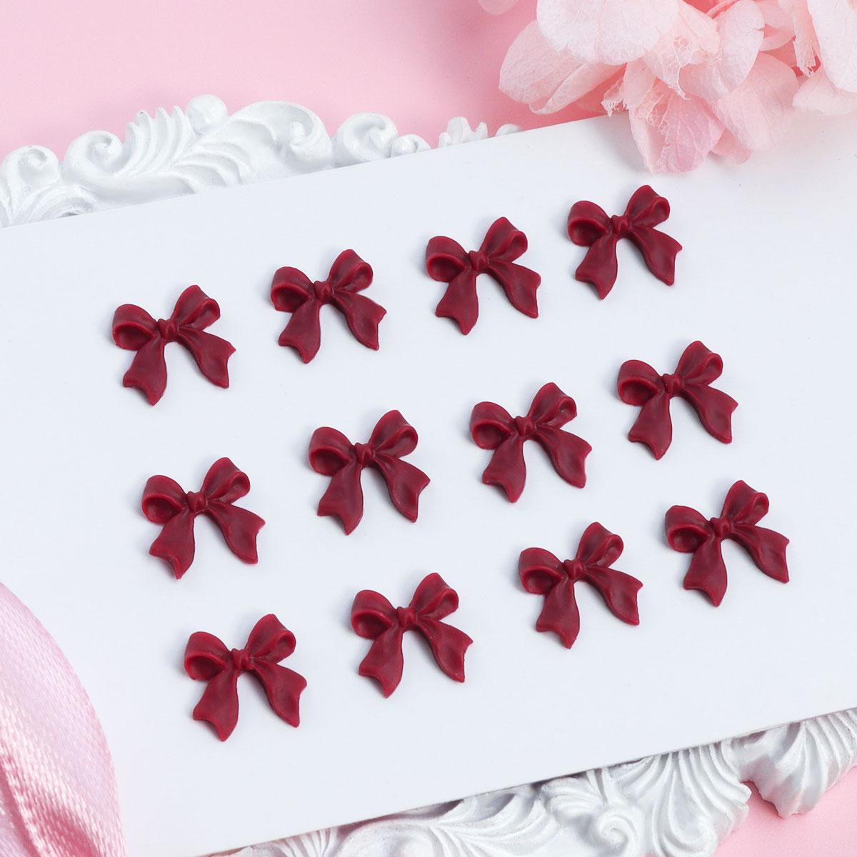 

1 пакет розовых конфетных лент-бантов 3D-подвесок для ногтей прозрачного желейного цвета летние аксессуары для украшения ногтей DIY детали для маникюра