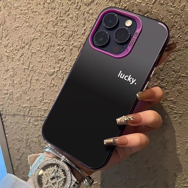 Simple lucky case suitable for Apple 16 phone case iPhone 14 premium 15 Pro English 13 gradient 12 lucky 17