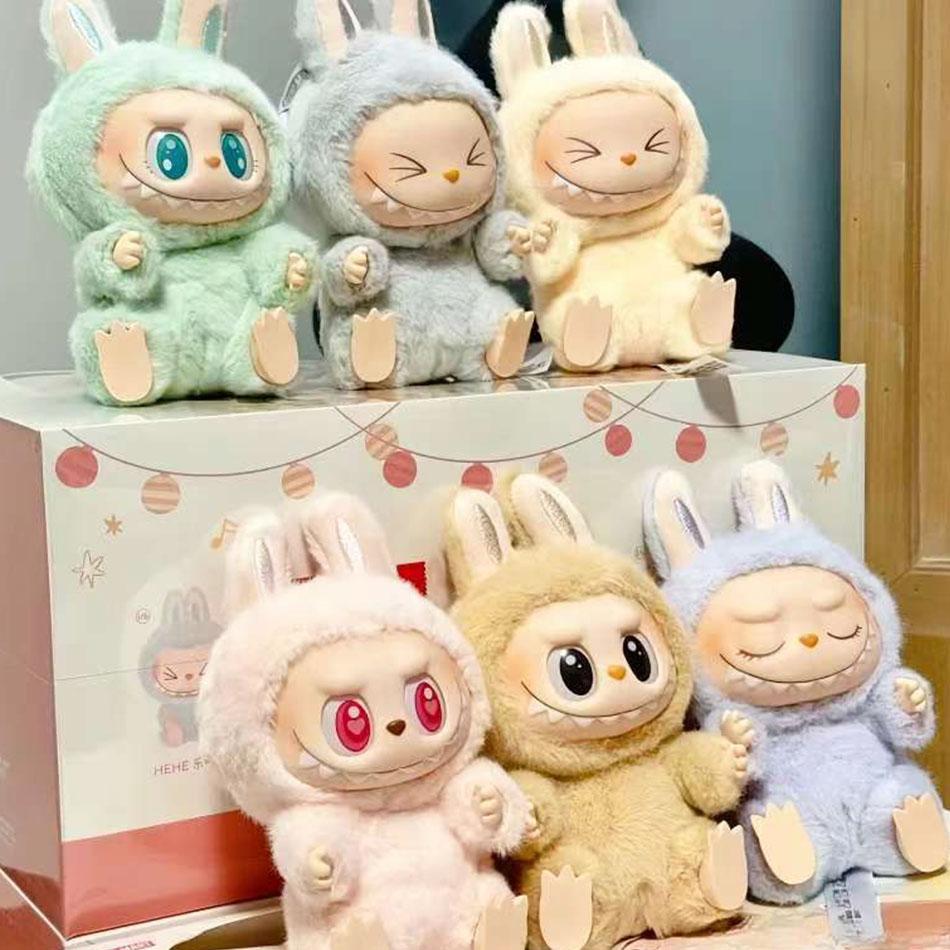 2025 Yeni Yüksek Kaliteli Sevimli Labubu The Monsters Kutu Oyuncaklar Kardiyak Makaron Kawai Tahmin Çantası Figür Model Çanta Hediye