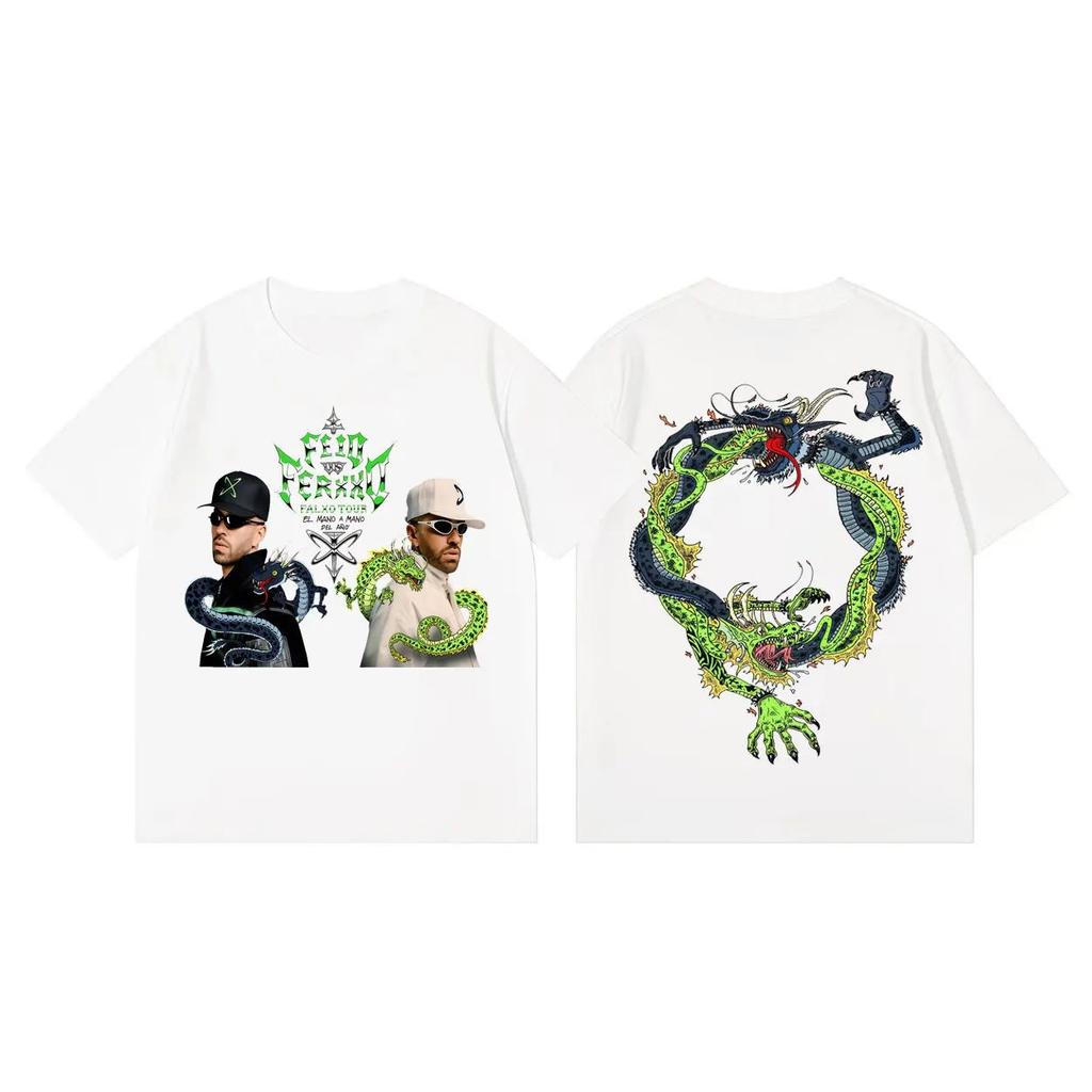 Feid Vs Ferxxo Falxo Tour 2026 Graphic T Shirts Hip Hop Vintage Short Sleeve T-shirt Men Women Fashion Y2k Oversized T-shirts