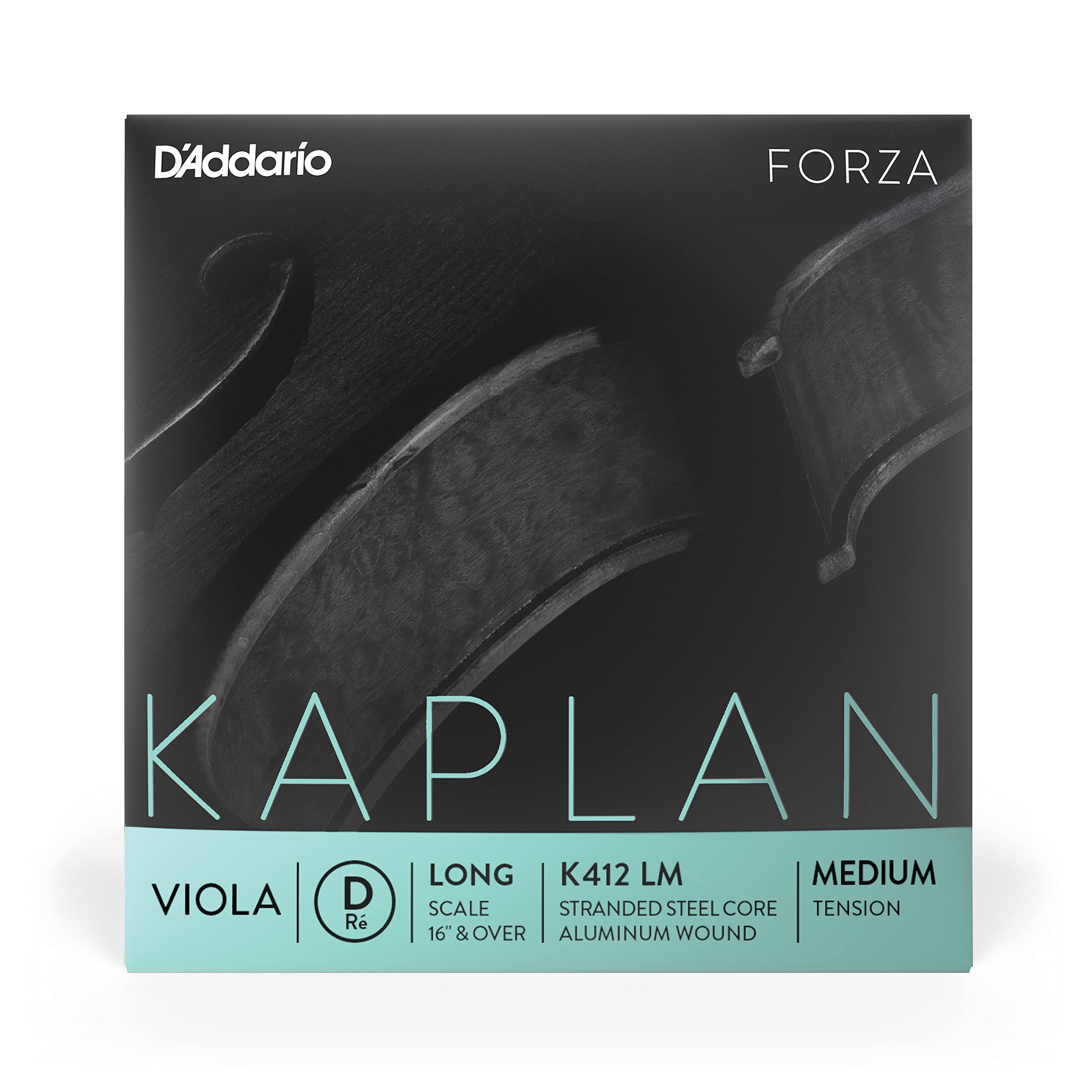 Kaplan Forza Long Scale K412 LM Medium Tension Viola Strings D Addario D-String