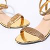 Sexy Women Sandals High Heels Shiny Rhinestone Summer Shoes for Party Sandals Women's Elegant Prom Dress Pumps Big Size WSH4602