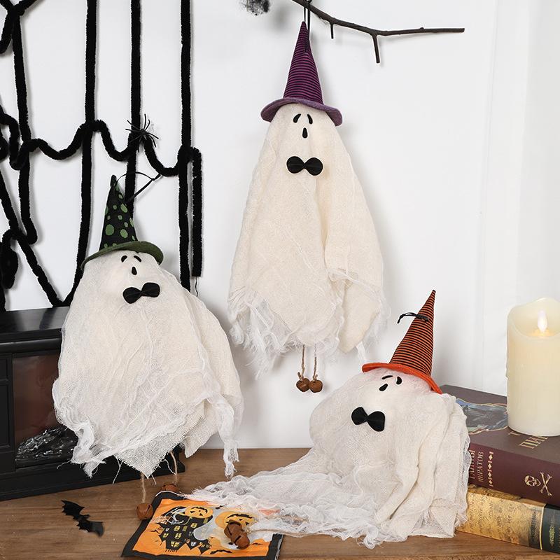 Decorazioni di Halloween, Bianco, Streghe, Fantasmi, Fantasmi da Appendere, Carillon, Festa dei Fantasmi, Feste in Casa, Ciondoli Decorativi
