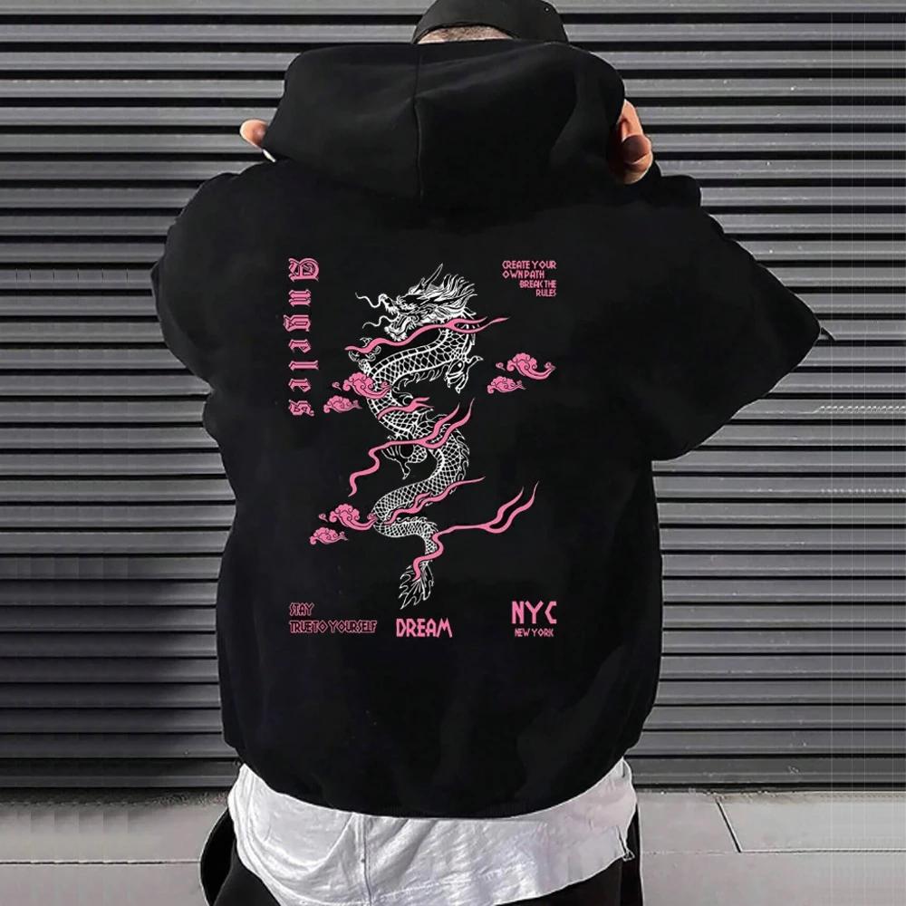Sweat à capuche Hip Hop pour hommes Printemps Automne Hiver Sweatshirts en polaire Harajuku Lettre pour femmes Casual Manches longues Streetwear